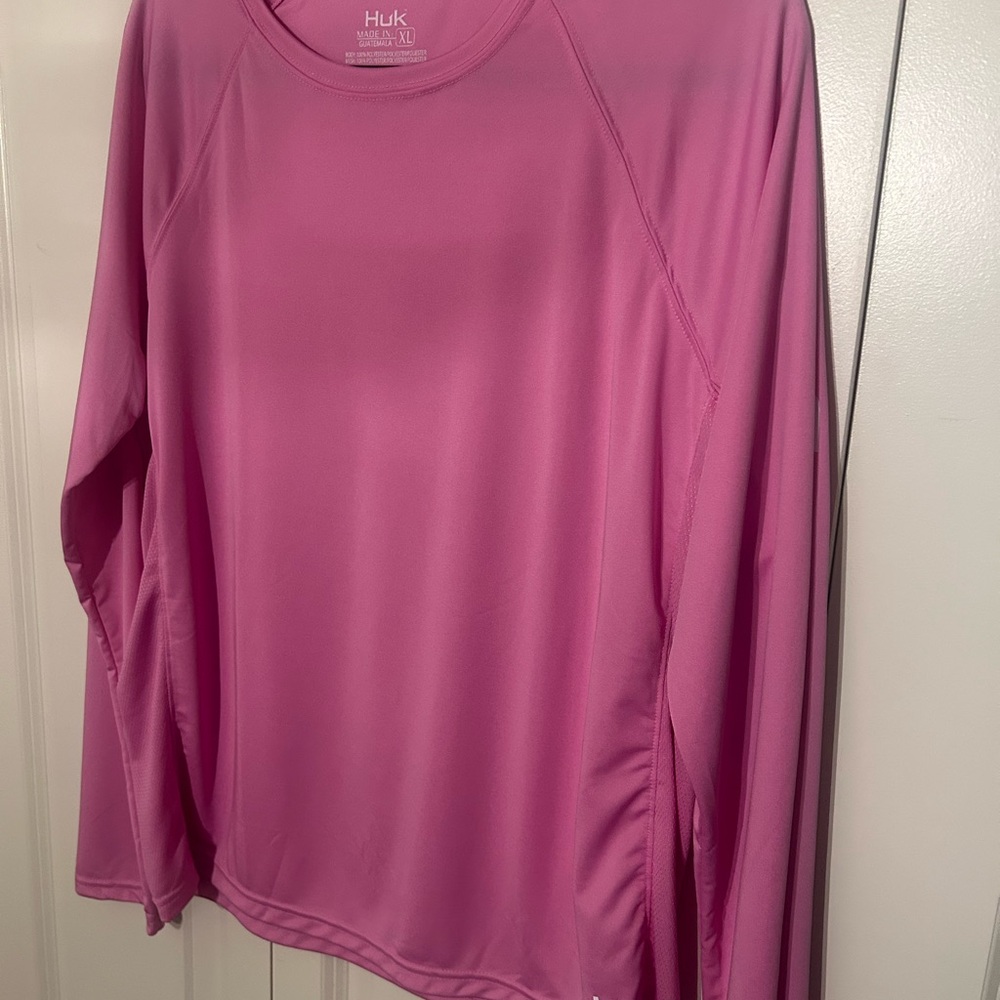 Huk Pink Fishing Shirt